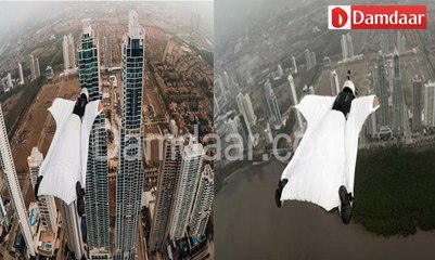 2 air flying high above the astounding journey between buildings