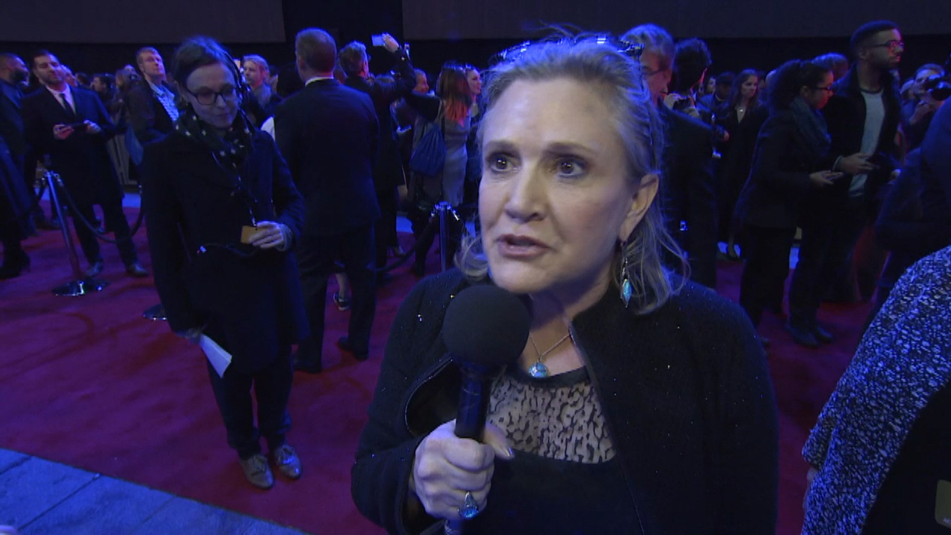 ⁣Star Wars: The Force Awakens European Premiere: Carrie Fisher