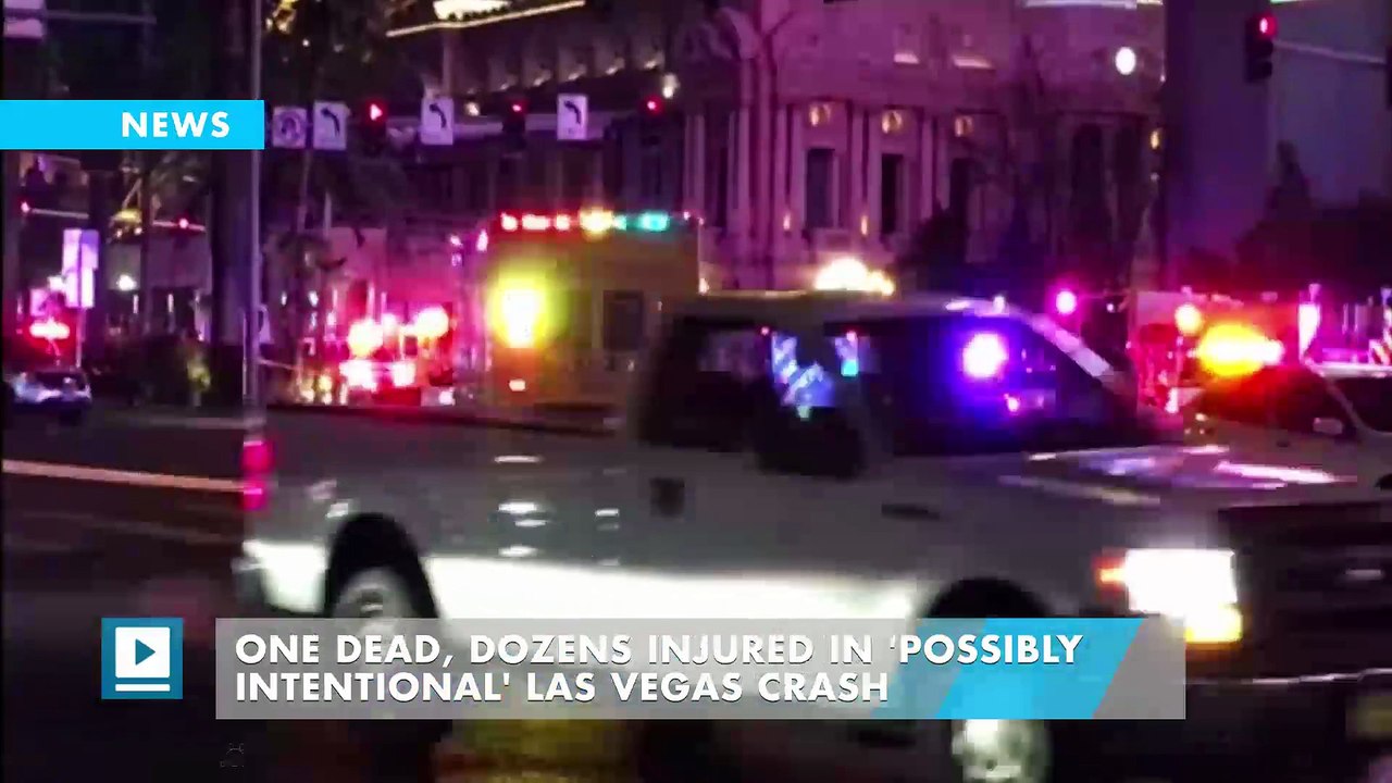 One dead, dozens injured in 'possibly intentional' Las Vegas crash
