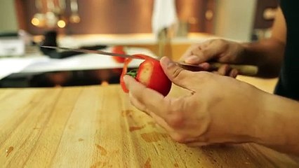 How To Make Tomato Rose Garnish