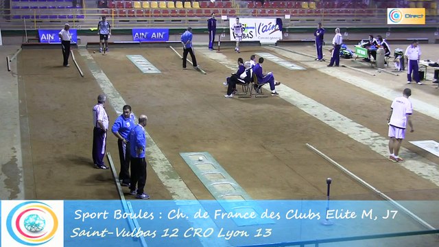 Troisième tour, tir progressif, Club Elite Masculin J7, Saint-Vulbas vs CRO Lyon, Sport-Boules, saison 2015-2016