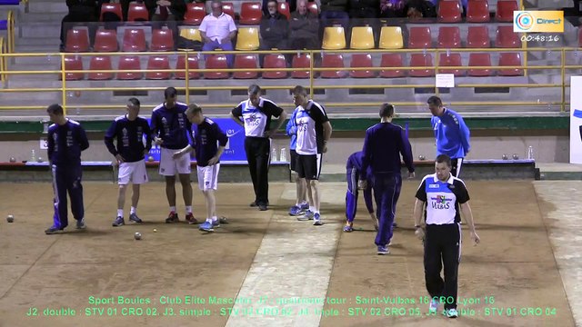 Quatrième tour, Club Elite Masculin J7, Saint-Vulbas vs CRO Lyon, Sport-Boules, saison 2015-2016