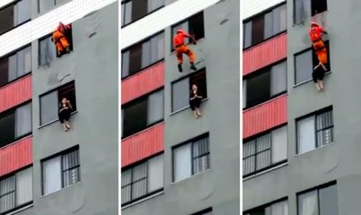 Fireman Saves A Suicidal Woman With A Drop-Kick To The Face