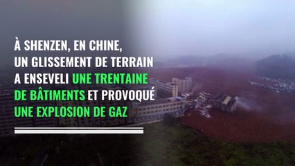 En Chine, un gigantesque glissement de terrain enseve