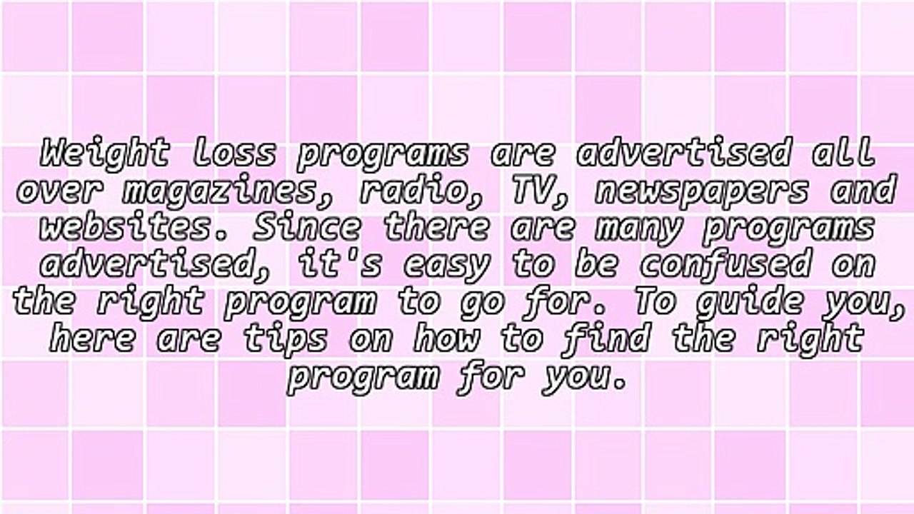 About Weight Loss Programs