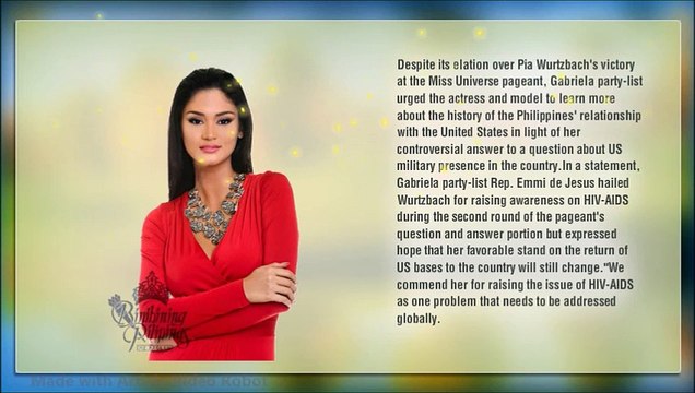 Activists respond to Pia Wurtzbach's perspective on US military vicinity in PHL