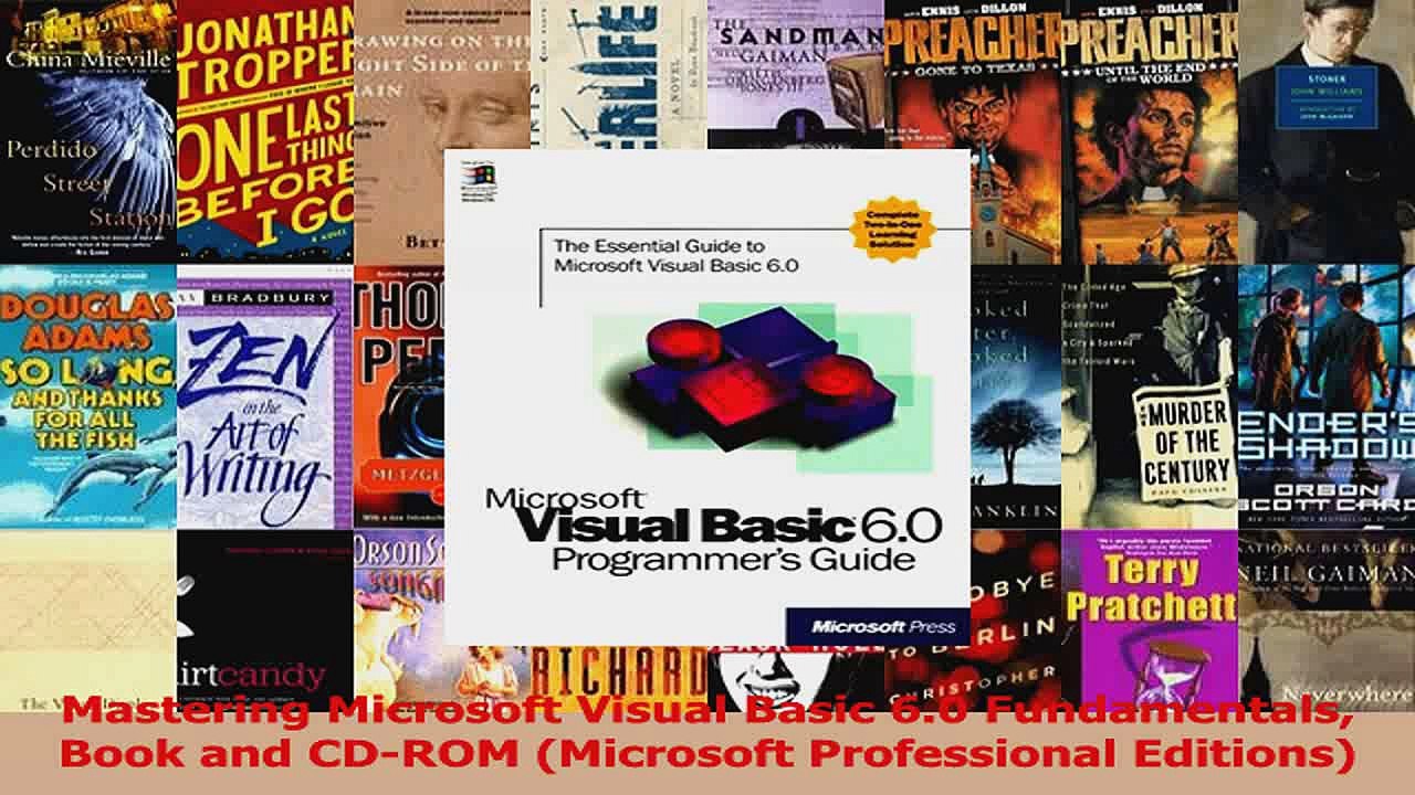 Mastering Microsoft Visual Basic 60 Fundamentals Book and CDROM Microsoft Professional Download