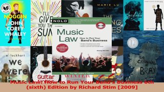 PDF Download  Music Law How to Run Your Bands Business 6th sixth Edition by Richard Stim 2009 Download Full Ebook