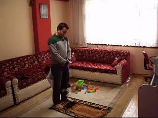 Cute Child doing cute thing with his father while praying