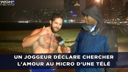 Un joggeur déclare chercher l'amour au micro d'une télé