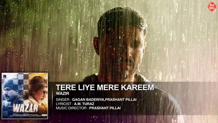 'TERE LIYE' Full Song (Audio) | Wazir | Farhan Akhtar, Amitabh Bachchan, Aditi Rao Hydari  Fun-online