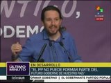 Pablo Iglesias: El PP no puede formar parte del gobierno de España