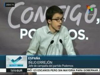 Íñigo Errejón: Seremos prudentes y mesurados ante resultados del 20-D