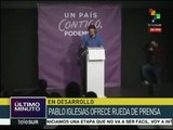 Iglesias: PSOE perdió seis millones de votos en elecciones del #20D