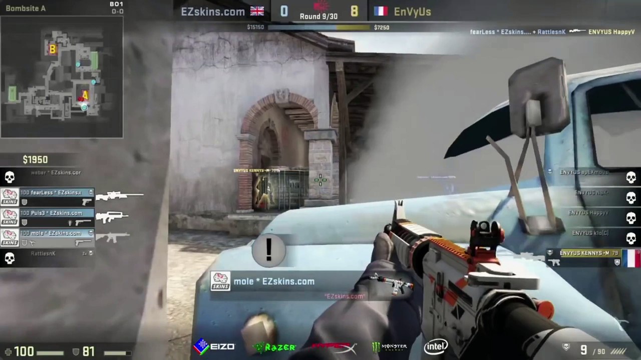 EnVyUs vs EZSkins KennyS 1v3 clutch with NOSCOPE