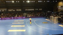 Handball : Viktor, la mascotte de la JS Cherbourg, sait mettre l'ambiance