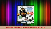 Download  Beckett Football Card Price Guide 201011 PDF Free