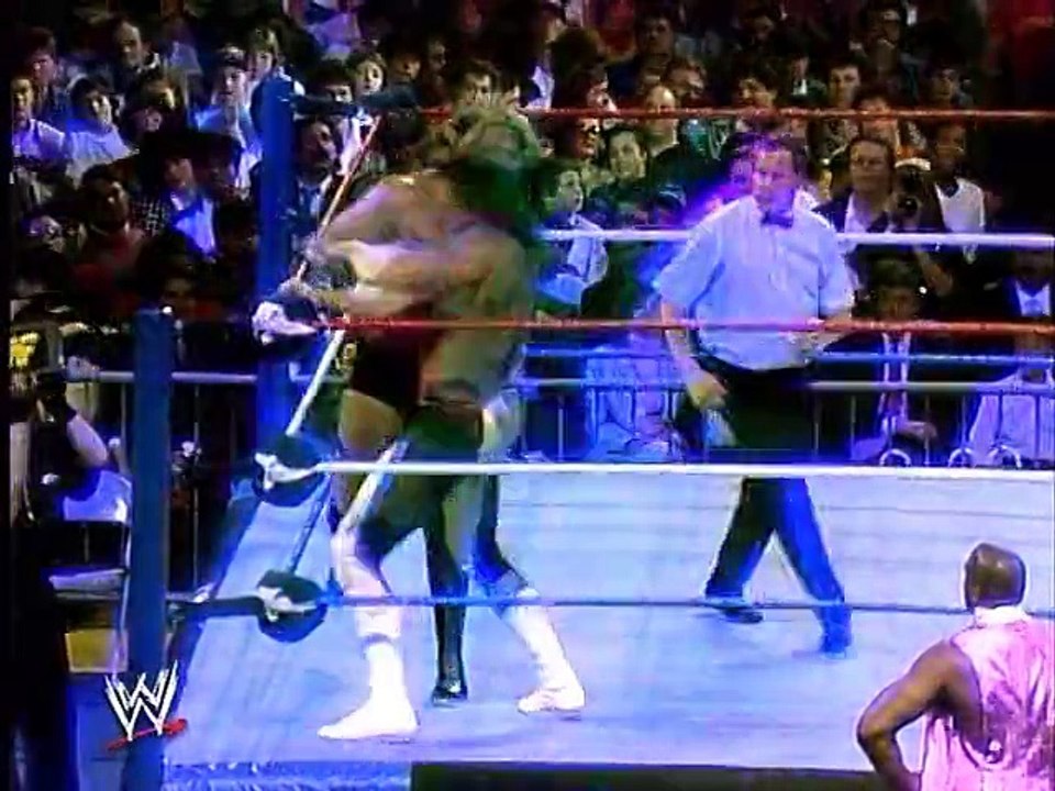 WWF Wrestlemania V - Ted Dibiase Vs. Brutus Beefcake