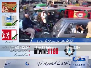 Traffic jams on roads around the city