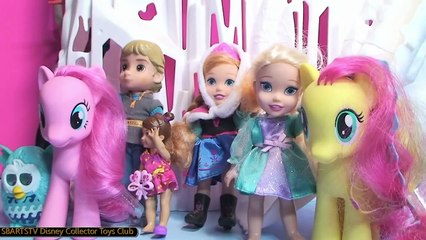 My Little Pony Disney Frozen Dolls MLP Pony Ride Elsa and Anna Ride Fluttershy and Pinkie Pie