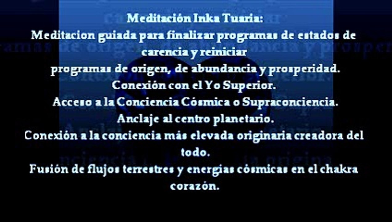 Meditación de Abundancia y Prosperidad (Inka Tuaria ®)