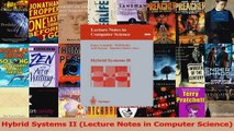 Hybrid Systems II Lecture Notes in Computer Science PDF