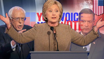 Clinton, Sanders and some other guy blast Trump in third Democratic debate