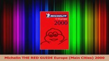 PDF Download  Michelin THE RED GUIDE Europe Main Cities 2000 Download Online