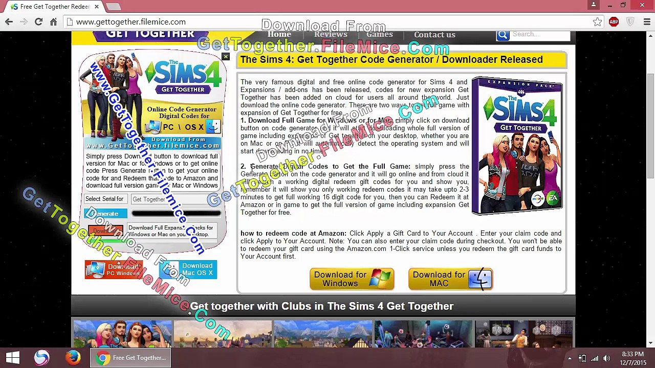The Sims 4 Get Together Amazon Digital Codes Giveaway