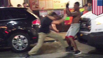 U-Haul mover with MMA skills puts antagonist to sleep with head drop