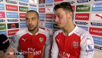 Theo Walcott & Mesut Ozil Post-Match Interview - Arsenal 2-1 Manchester City