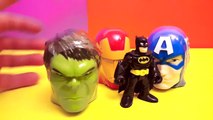 GIANT Surprise HEADS Hulk IronMan Captain America Surprise Eggs Hasbro 超ロボット生�