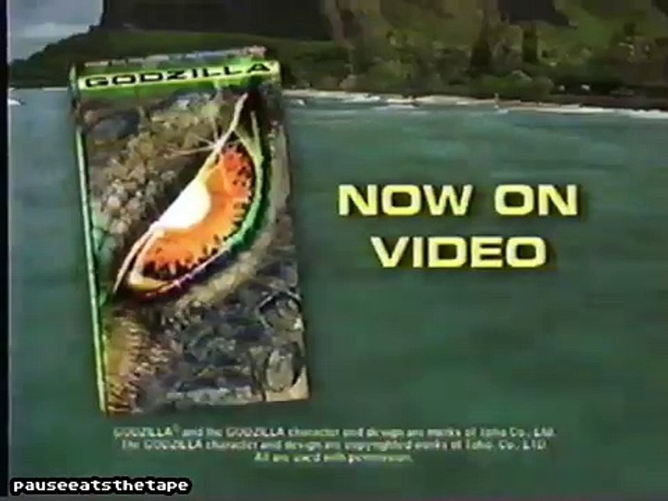 Godzilla Now Available on Video Cassette and DVD Television Commercial 1998