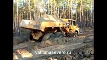 crazy truck off road from Russian, amazing offroad truck stuck in mud and recovery