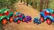 Forest Set Spiderman Finger Family Cartoon Animation Nursery Rhymes Forest VEhicles of Spi