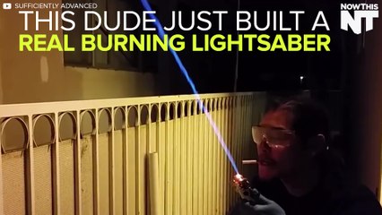 Man Invents Real Burning Lightsaber