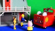 peppa pig toys Fireman Sam Peppa Pig Episode Fire engine Story Peppa Drives New Fire engine