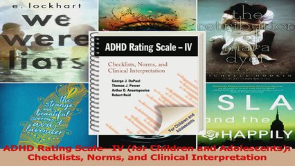 PDF Download  ADHD Rating ScaleIV for Children and Adolescents Checklists Norms and Clinical Download Full Ebook