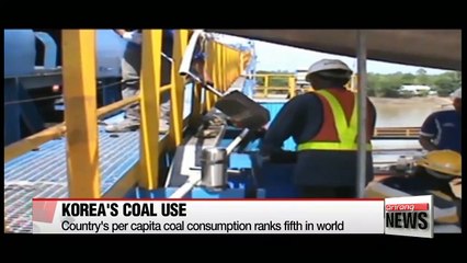 Korea's per capita coal consumption ranks fifth in world