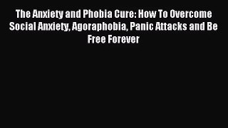 The Anxiety and Phobia Cure: How To Overcome Social Anxiety Agoraphobia Panic Attacks and Be