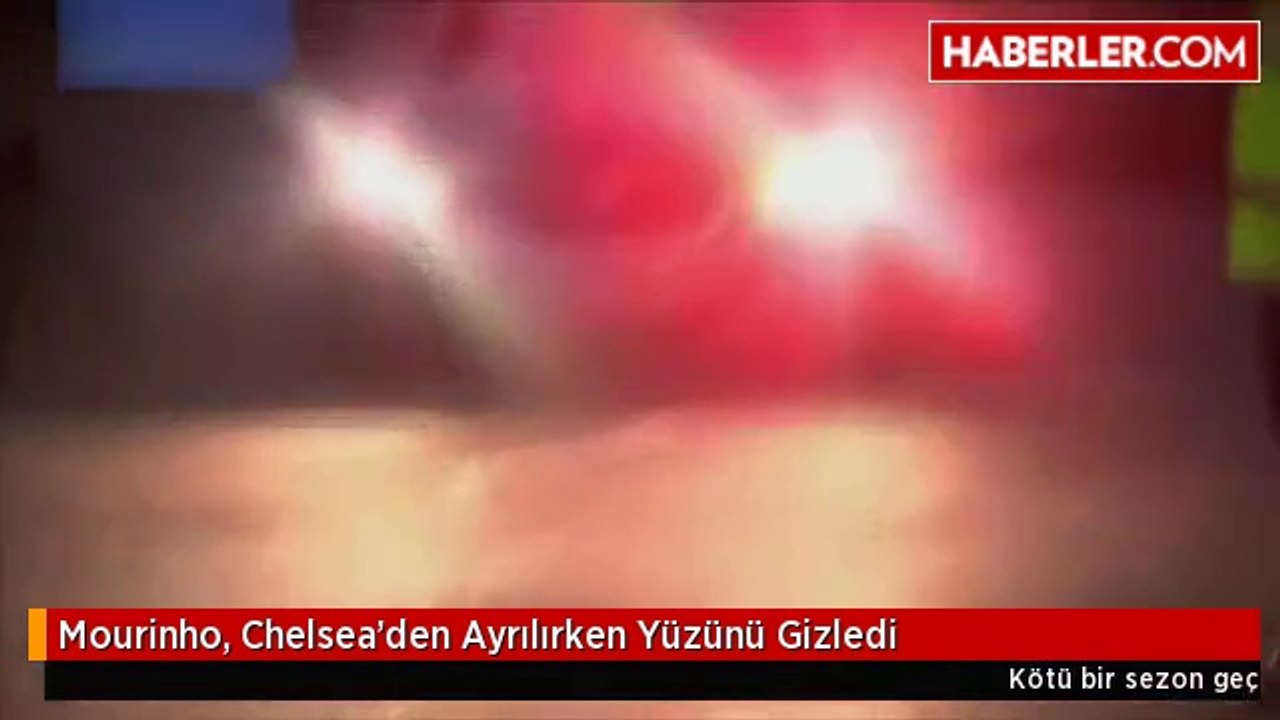 Jose Mourinho covers his face in the car Mourinho SACKED by Chelsea