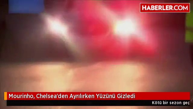 Jose Mourinho covers his face in the car Mourinho SACKED by Chelsea