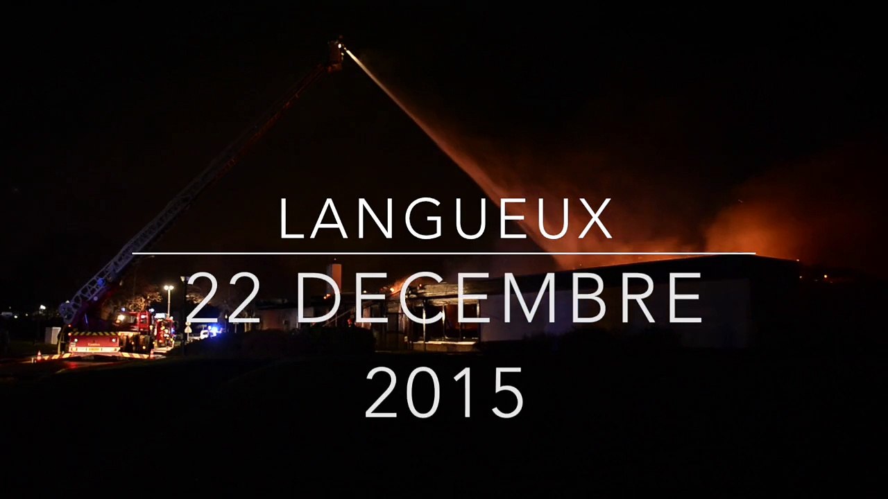 Langueux . Salle Omnisports en feu