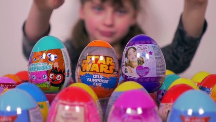 [COLIS] 40 oeufs avec Violetta, Star Wars, Moshi Monsters Unboxing surprise eggs package