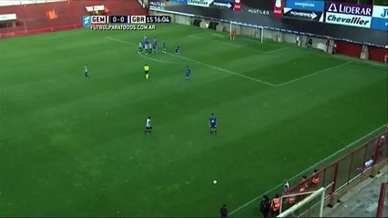 Gol de Carranza. Gimnasia M. 1 - G. Brown 0. Desempate por la permanencia. B Nacional 2015. FPT.