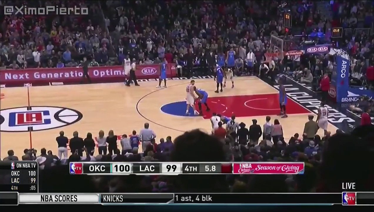 Kevin Durant Blocks Chris Paul