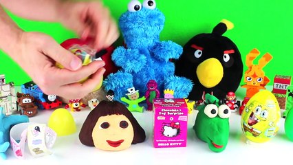 Download Video: play-doh Play-Doh Dora The Explorer, Peppa Pig and Spongebob Squarepants Surprise Eggs hello kitty