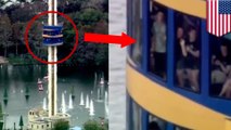 Sea-world Sky Tower leaves 50 passengers stranded 200 feet up for THREE HOURS