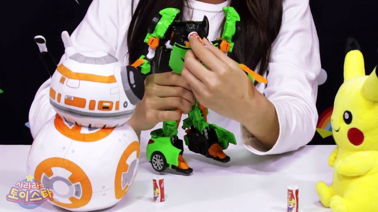 샤라라와 헬로카봇이 함께 하는 스타워즈 다스베이더 BB-8 피카츄 변신 놀이 Hello Carbot Starwars Darth Vader BB-8 Pikachu