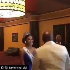 Steve Harvey apologizes to pia wurtzbach backstage